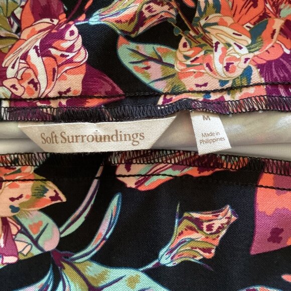 Soft Surroundings Floral Print‎ Stretch Pants High-Rise Size Medium - Picture 2 of 10